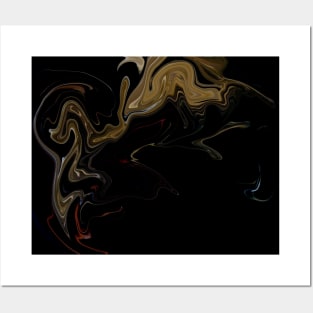 Wild Fire Smoke - Digital Liquid Paint Swirls Posters and Art